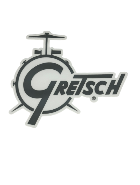 Gretsch Drum Die Cut Sticker, Black